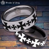 Malta Cross Tungsten Carbide Ring