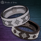 Triquetra Sun Tungsten Carbide Ring