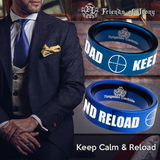 Keep Calm and Reload Tungsten Carbide Ring