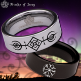 Vegvisir Compass Tungsten Carbide Ring