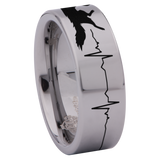 Running Wolf Lifeline Tungsten Carbide Ring