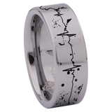 Howling Wolf Lifeline Tungsten Carbide Ring