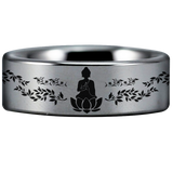 Buddhism Tungsten Carbide Ring