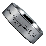 Music Lifeline Tungsten Carbide Ring