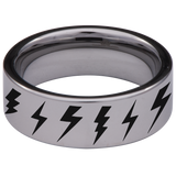 Lightning Bolt Tungsten Carbide Ring
