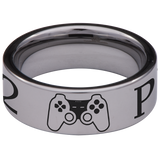 Player 2 Gamer Couple Tungsten Carbide Ring