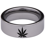 Cannabis Tungsten Carbide Ring