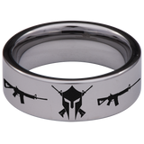 Molon Labe Rifle Tungsten Carbide Ring
