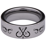 Fish Hook Tungsten Carbide Ring