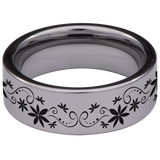 Lotus Tungsten Carbide Ring