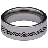 Celtic Dragon Infinity Knot Tungsten Carbide Ring