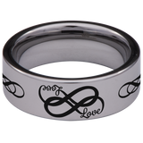 Double Infinity Tungsten Carbide Ring