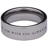 Matthew 28:20 Tungsten Carbide Ring