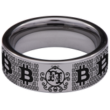 Friends of Irony FOI Wolf Pack Crypto Tungsten Carbide Ring