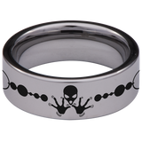 Grey Alien Tungsten Carbide Ring