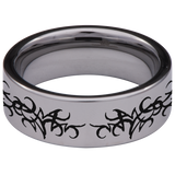Owl and Bear Tungsten Carbide Ring