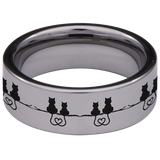 Kitty Lovers Tungsten Carbide Ring
