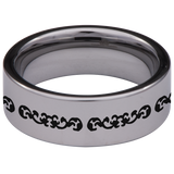 Moon Pentacle Tungsten Carbide Ring