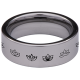 Elemental Yin Yang Tungsten Carbide Ring