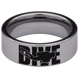 Scuba Diving Style 2 Tungsten Carbide Ring