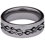 Wolf and Skull Tungsten Carbide Ring
