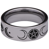 Triple Moon Tungsten Carbide Ring