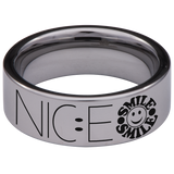 Smile and Be Nice Tungsten Carbide Ring