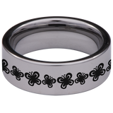 Butterfly Heart Tungsten Carbide Ring