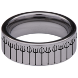 Trident Tungsten Carbide Ring