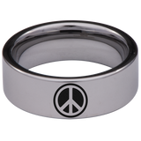 Peace Tungsten Carbide Ring