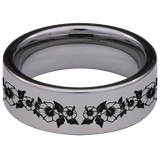 Hibiscus Tungsten Carbide Ring