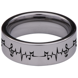 Bass Clef Tungsten Carbide Ring
