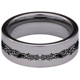 Dragon Knot Celtic Ornament Tungsten Carbide Ring