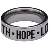 Faith Hope Love Tungsten Carbide Ring