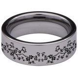 Cherry Blossom Tungsten Carbide Ring