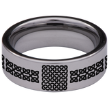 Square Knot Tungsten Carbide Ring