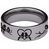 Love Birds Tungsten Carbide Ring