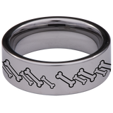 Collie Dog Tungsten Carbide Ring