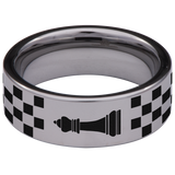 Chess Queen Couple Tungsten Carbide Ring