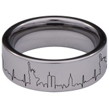 New York Heartbeat Tungsten Carbide Ring