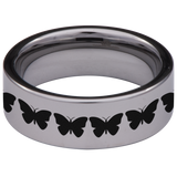 Butterfly Skull Tungsten Carbide Ring