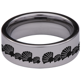 Seashell Tungsten Carbide Ring