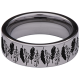 Feather Tungsten Carbide Ring