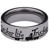 Trucker Life Tungsten Carbide Ring