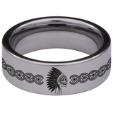Indian Skull Tungsten Carbide Ring
