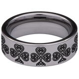Shamrock Cross Tungsten Carbide Ring