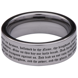 Lord's Prayer Tungsten Carbide Ring