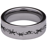 Tribal Gecko Tungsten Carbide Ring
