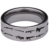 Guns Tungsten Carbide Ring