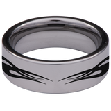 Iron Cross Flame Tungsten Carbide Ring